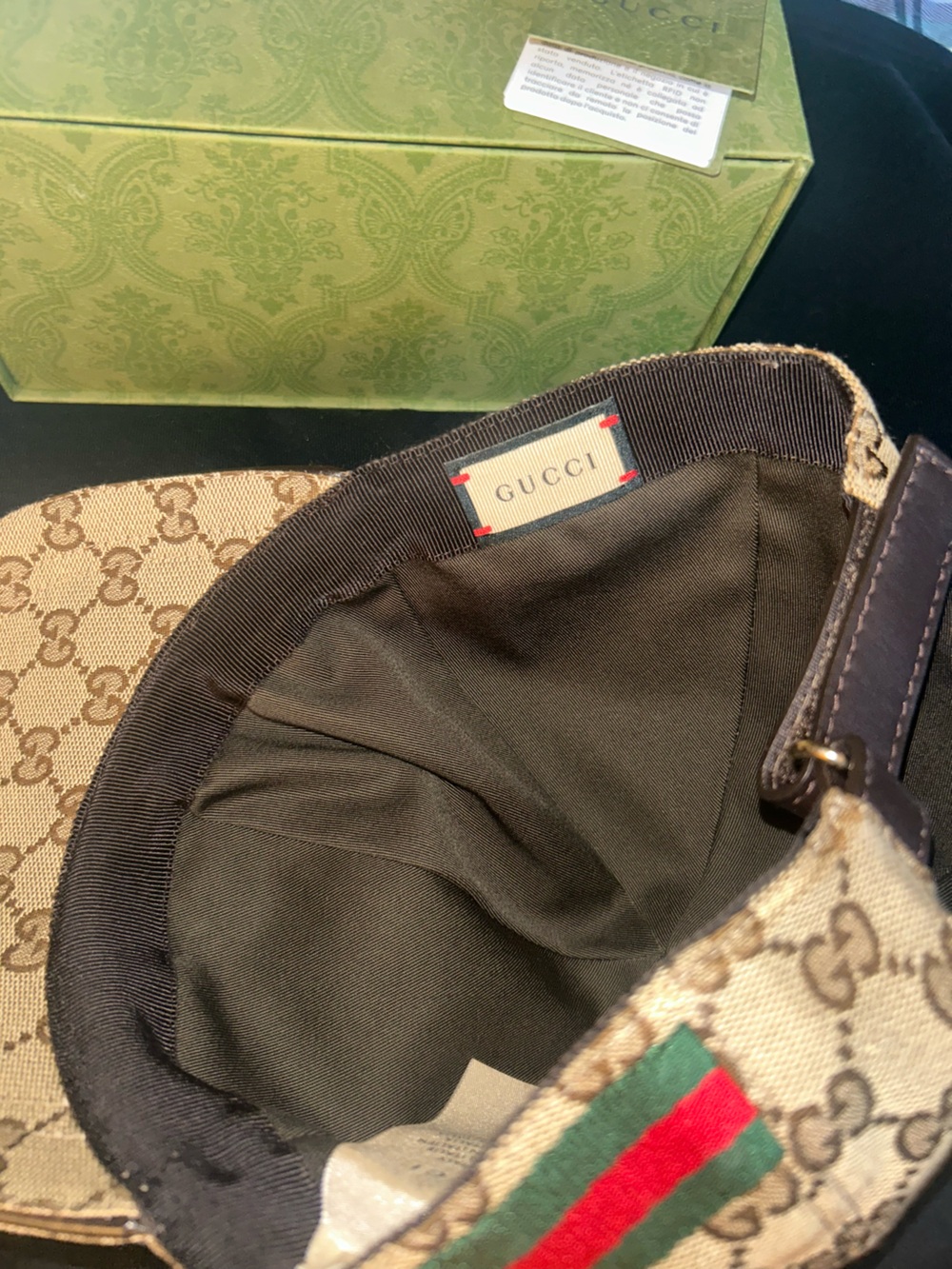 Authentic Gucci GG Baseball Hat with Web Stripe - BRAND NEW WITH TAGS - Picture 5 of 8